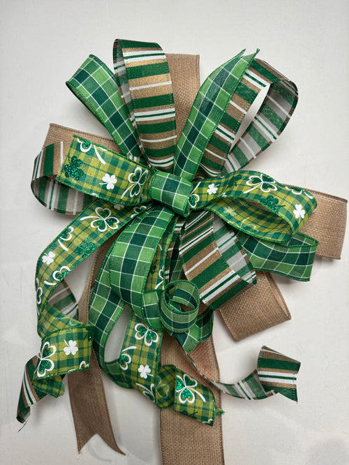 #1098 St Patrick Bow, Lantern Bow, Wreath Bow