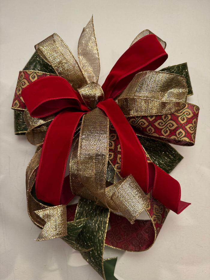 #1153 Holiday Bow, Lantern Bow, Wreath Bow