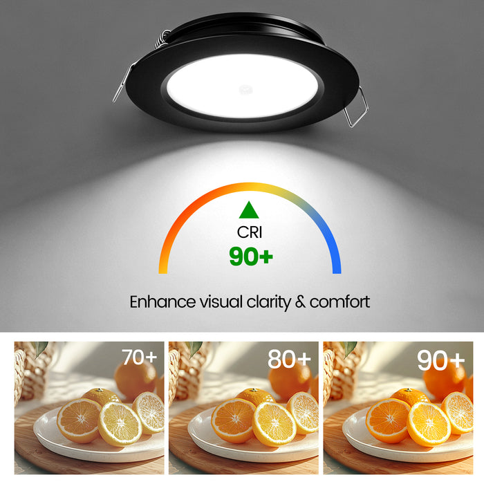 12V LED Lights, Recessed Ceiling Light 76mm 3CCT 3000K/4000K/6000K