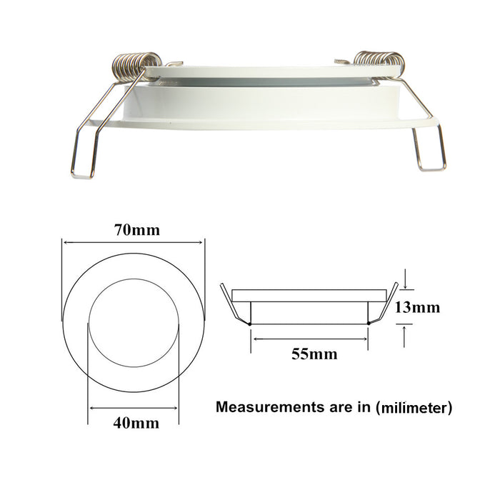 12V LED Puck Light RV Boat Led Recessed Ceiling Light 4 Pieces - Super Slim Full Aluminum