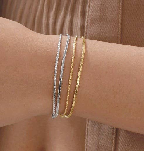 18K STAINLESS STEEL TARNISH FREE LAYERED BRACELET |  40B5145
