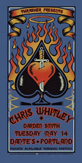 2001 Chris Whitley - Portland Silkscreen Concert Poster by Gary Houston