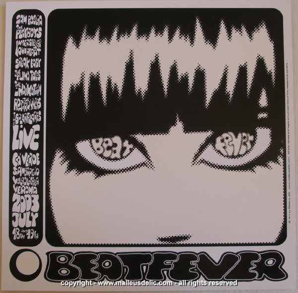 2003 Beat Fever Silkscreen Concert Poster by Malleus