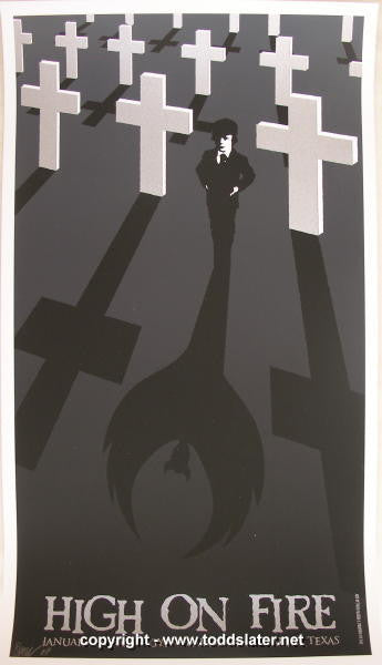 2006 High on Fire Silkscreen Concert Poster by Todd Slater