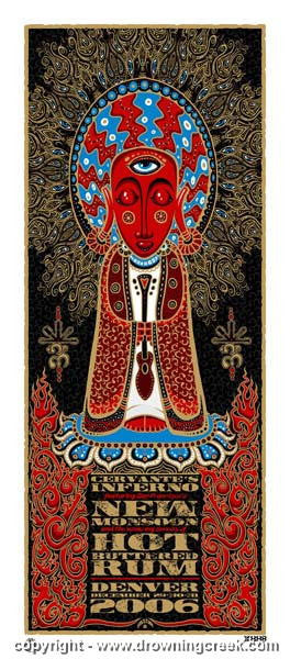 2006 New Monsoon NYE Silkscreen Concert Poster - Jeff Wood