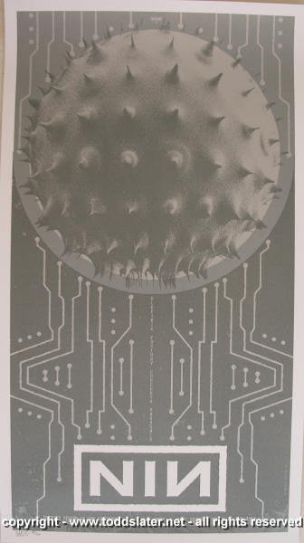2006 Nine Inch Nails Silkscreen Concert Poster by Todd Slater