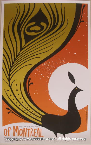 2006 Of Montreal Silkscreen Concert Poster by Todd Slater