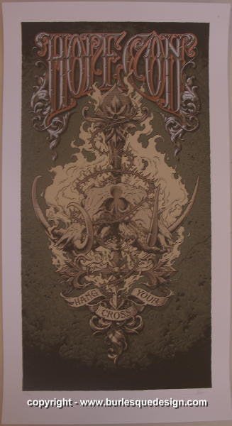 2007 Hope Conspiracy - Brown Silkscreen Poster by Aaron Horkey