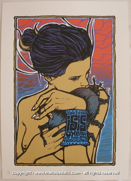 2007 Isis w/ Oxbow Silkscreen Concert Poster by Malleus