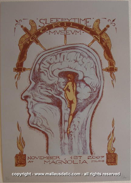 2007 Sleepytime Gorilla Museum Concert Poster by Malleus