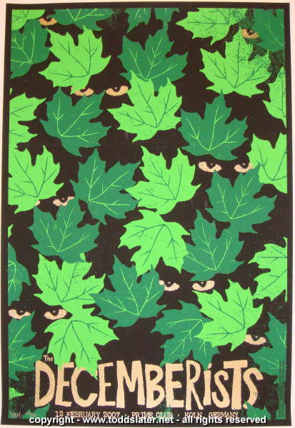 2007 The Decemberists - Koln I Concert Poster by Todd Slater