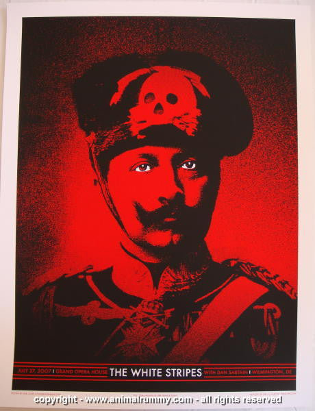 2007 The White Stripes - Wilmington Concert Poster Rob Jones