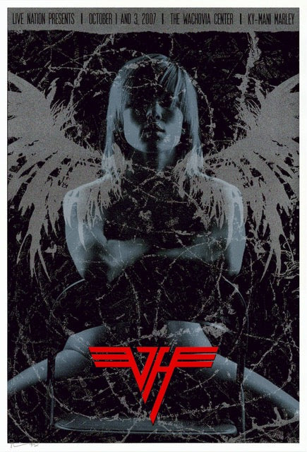 2007 Van Halen - Philadelphia Silkscreen Concert Poster by Todd Slater
