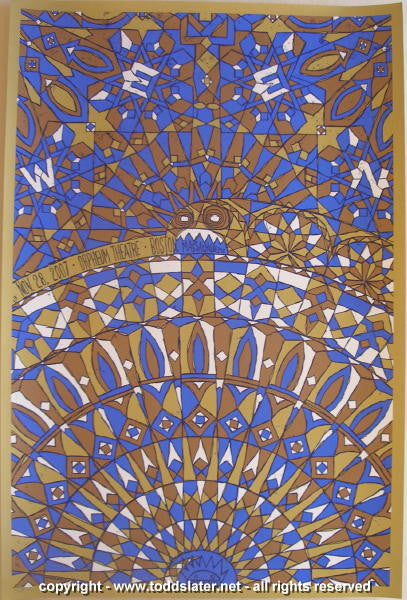 2007 Ween - Boston Silkscreen Concert Poster by Todd Slater