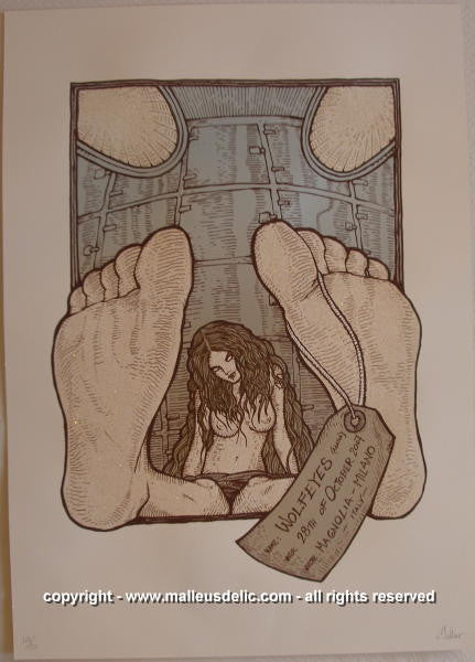 2007 Wolf Eyes Silkscreen Concert Poster by Malleus