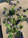 22" Purple Queen Anne’s Lace Bush – Artificial Floral Stem  #315 Purple