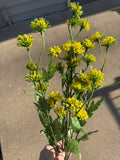 22" Yellow Queen Anne’s Lace Bush – Artificial Floral Stem  #313 Yellow