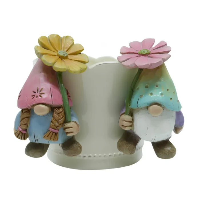 2PC GNOMES WITH FLOWERS POT HANGERS