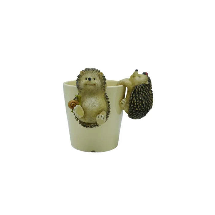 2PC HEDGEHOGS WITH SNAIL AND LADYBUG POT HANGERS