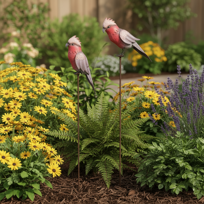 2PC METAL GALAHS ON STAKE