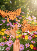 3PC RUSTY 3D BEE STAKES