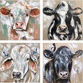 4pc mixed Country Cows Coaster set - Artist Lab