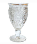 4PC VINTAGE CLEAR WINE GLASS SET