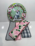 #839 Spring Bunny Sign and Ribbon Bundle, Holiday Sign, Holiday Ribbon
