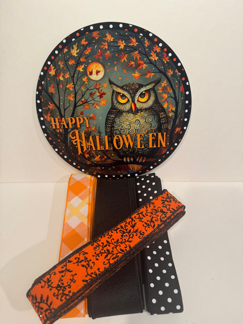 #898 Halloween  Sign and Ribbon Bundle