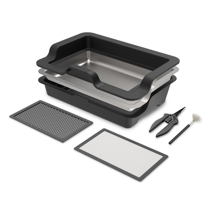 AC Infinity Large Trim Tray System: 3-Tray & 2-Screen Kit with Ergonomic Design and Stainless Steel Pruning Sheers