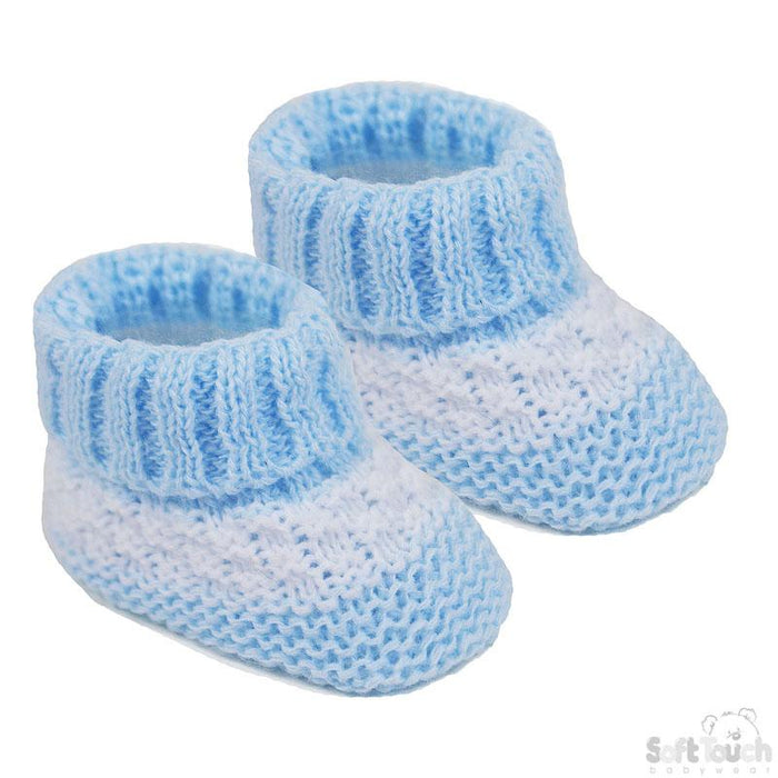 ACRYLIC BABY BOOTEES WITH STRIPE : S437-B - Kidswholesale.co.uk