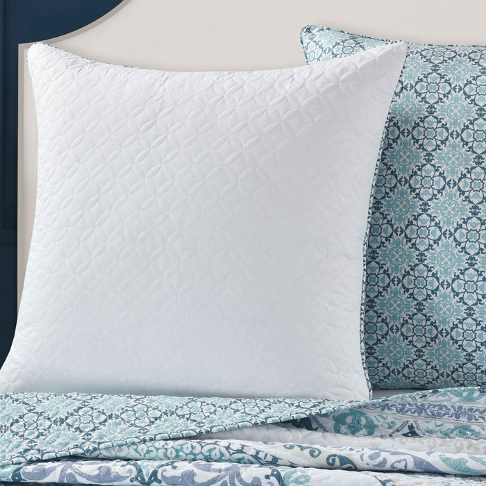 Afton Blue Euro Sham Euro Sham By J. Queen New York