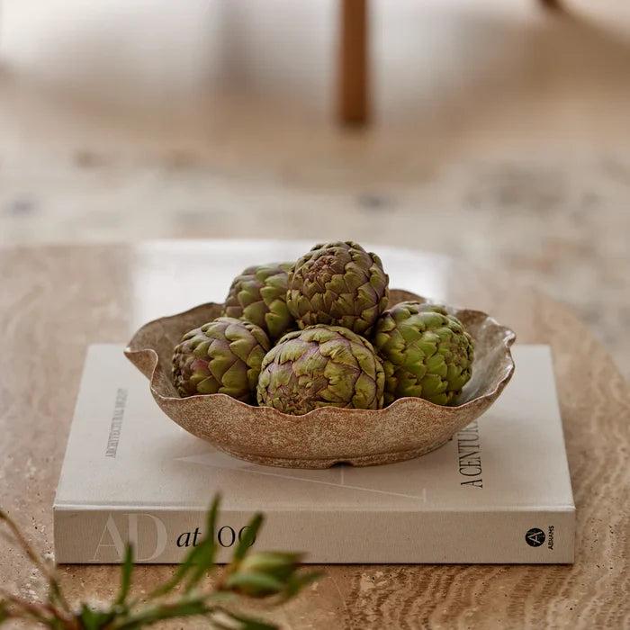 ALBA NATURAL GLAZED CERAMIC BOWL / PLATE