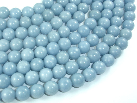 Angelite, 10mm Round Beads-BeadBasic