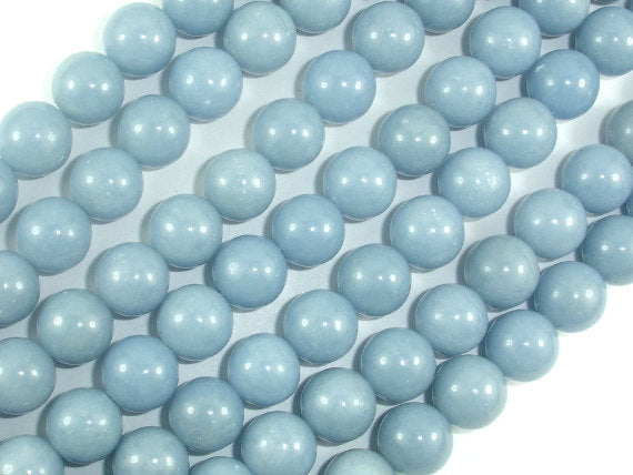 Angelite, 10mm Round Beads-BeadBasic