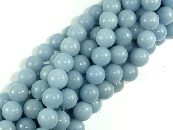 Angelite, 10mm Round Beads-BeadBasic