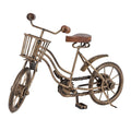 ANTIQUE GOLD BICYCLE WITH BASKET ORNAMENT