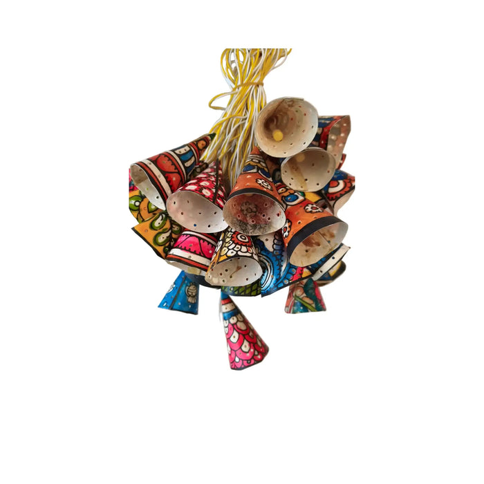 Artisan-Crafted Leather Tholu Bommalata Chandelier   Paintings