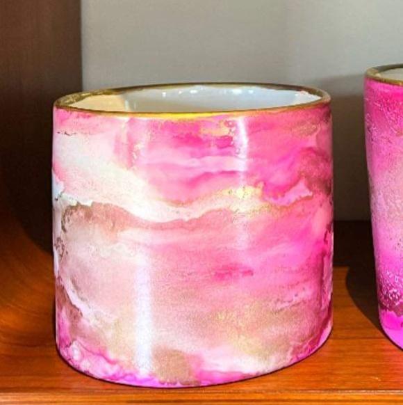 ARTISAN DESIGNED - COSMIC BLUSH PLANTER - SMALL