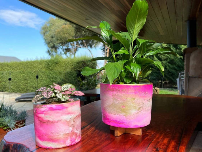 ARTISAN DESIGNED - COSMIC BLUSH PLANTER - SMALL