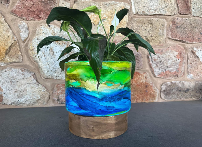 ARTISAN DESIGNED - LAGO DI COMO PLANTER TIMBER BASE