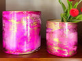 ARTISAN DESIGNED - MIDNIGHT PINK PLANTER - MED
