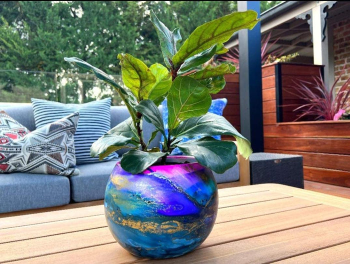 ARTISAN DESIGNED - MOON POT SHERBERT LAGOON - SMALL
