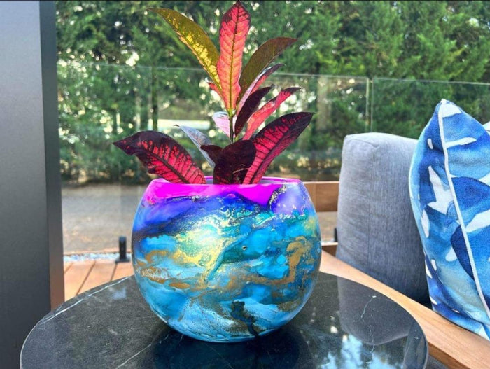 ARTISAN DESIGNED - MOON POT SHERBERT LAGOON - SMALL