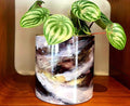 ARTISAN DESIGNED - WONDER GALACTIC PLANTER - MEDIUM - BLACK & WHITE