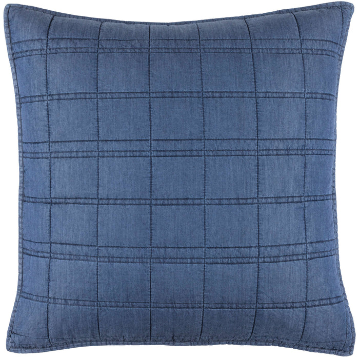 Atlas Denim Quilted Sham Sham By Annie Selke
