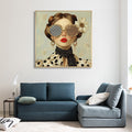 AUDREY - BRUSHED PAINT GIRL CANVAS FRAMED WALL DECOR