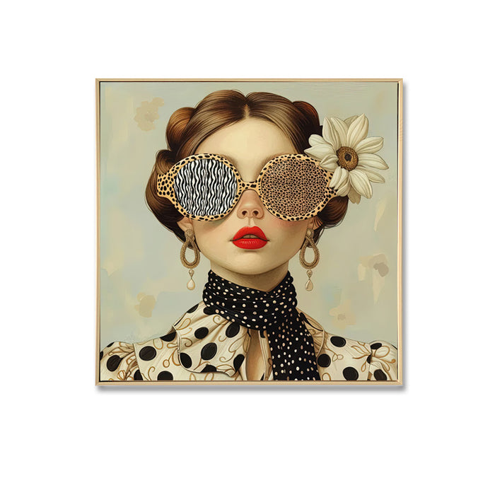 AUDREY - BRUSHED PAINT GIRL CANVAS FRAMED WALL DECOR