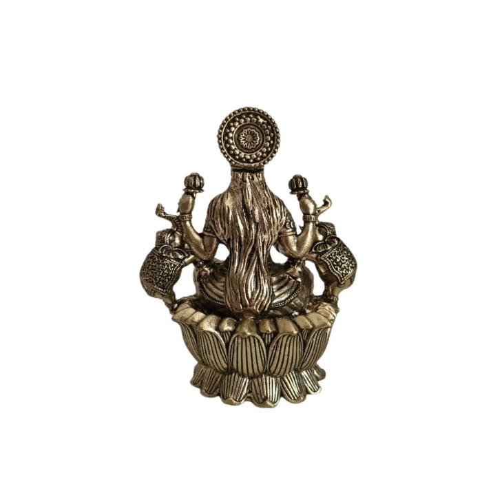 Auspicious Brass Gaja Lakshmi Idol with Elephants - Goddess of Power   Brass Ware