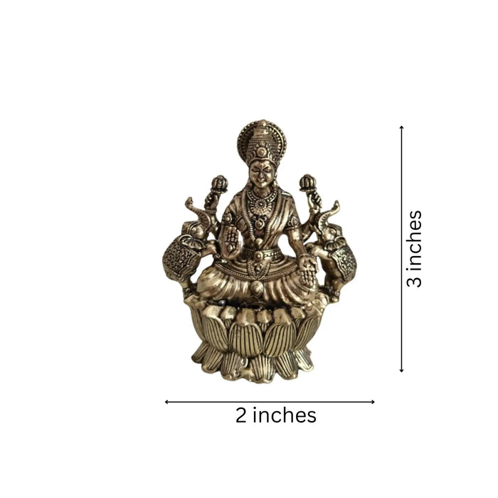 Auspicious Brass Gaja Lakshmi Idol with Elephants - Goddess of Power   Brass Ware